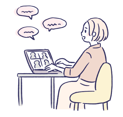 PCワークをする女性